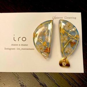 Handmade Japanese dried flower earrings